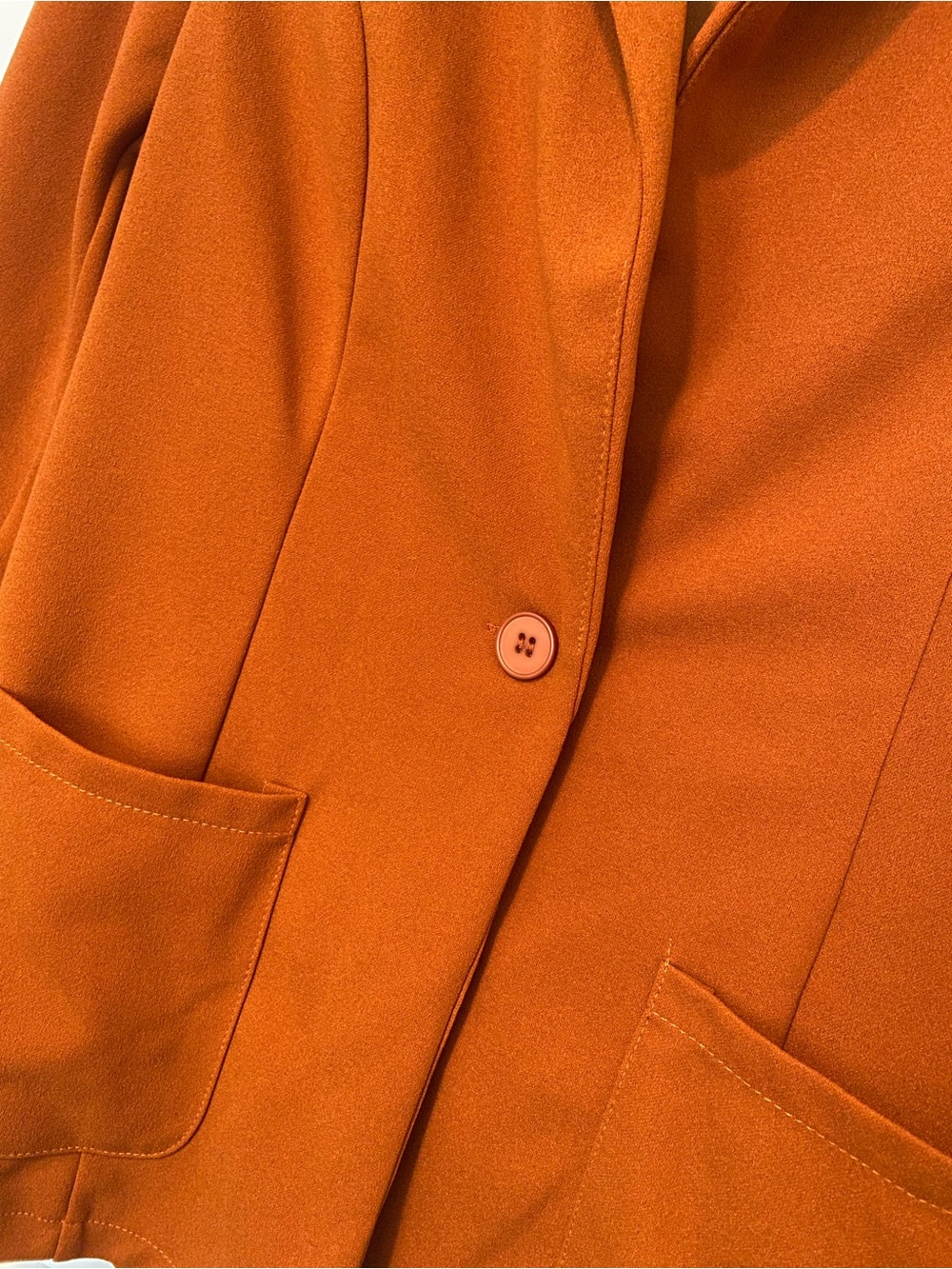 Rust Single-Button Blazer - Picture 2 of 6